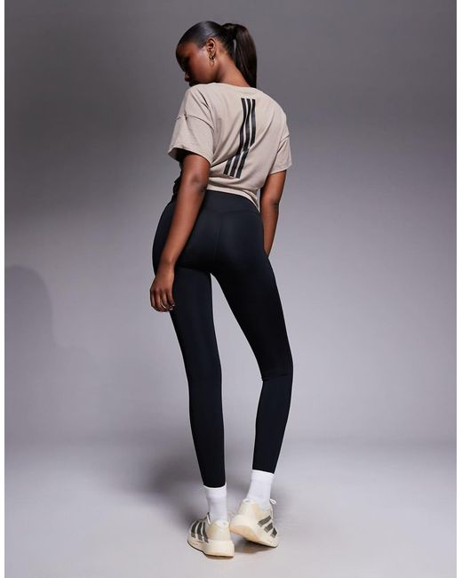 Adidas Originals Gray Adidas Training Optime Full Length leggings