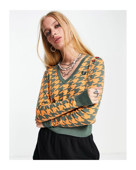 fred perry orange jumper