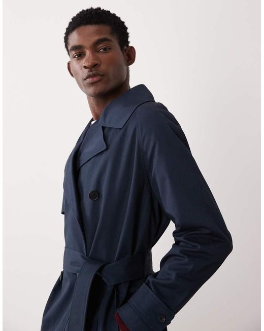 ASOS Blue Oversized Trench Coat for men