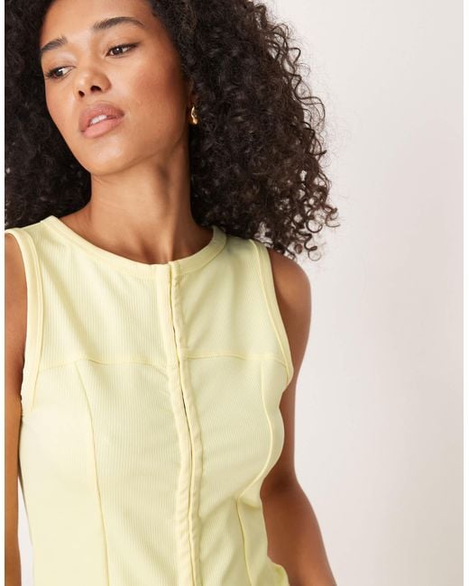 ASOS White Sleeveless Button Down Top