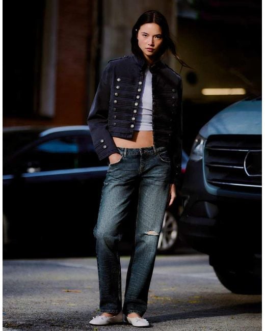 Bershka Black Low-rise Jeans