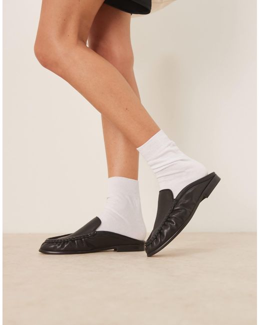 ASOS Natural Mellow Premium Loafer Mules
