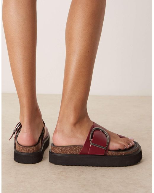 ASOS Natural Fresh Chunky Footbed Mules