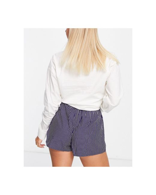 TOPSHOP Cotton Branded Stripe Oversized 