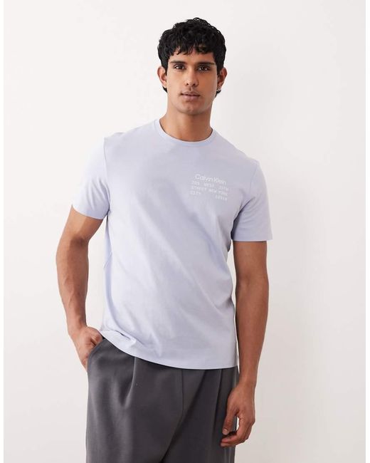 Calvin Klein Purple Box Chest Graphic T-shirt for men