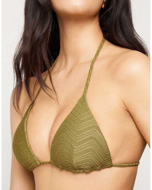 Tezenis Green Sparkling Tie Bikini Top