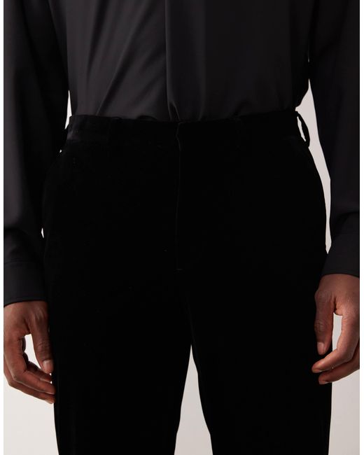 Jack & Jones Black Premium Velvet Tuxedo Suit Bottoms for men