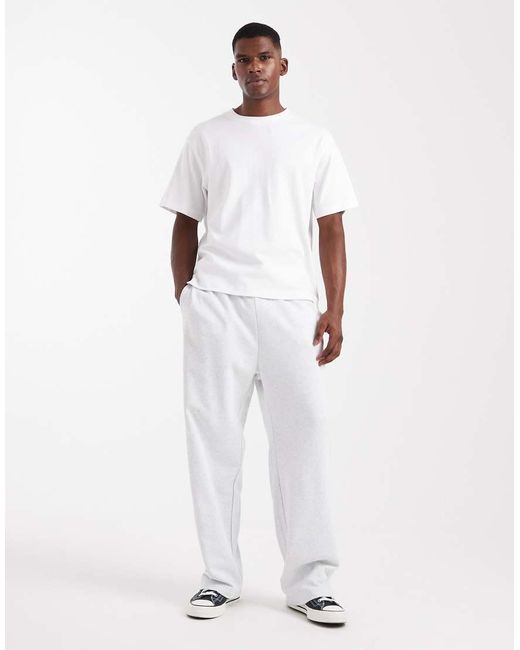 Jack & Jones White Loose Sweatpants for men