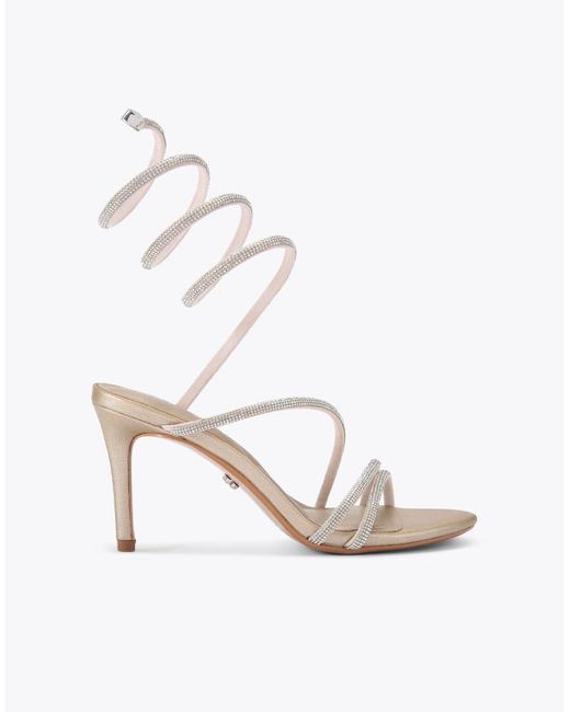 Carvela Kurt Geiger White Spiral 80 Heeled Sandals