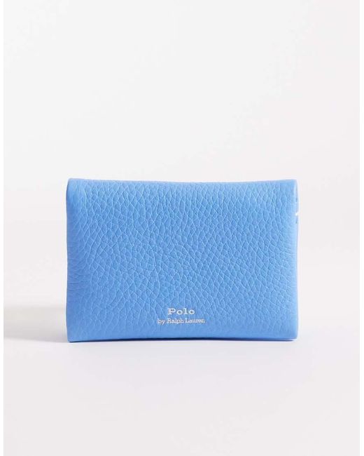 Polo Ralph Lauren Blue Polo Play 100% Leather Card Wallet