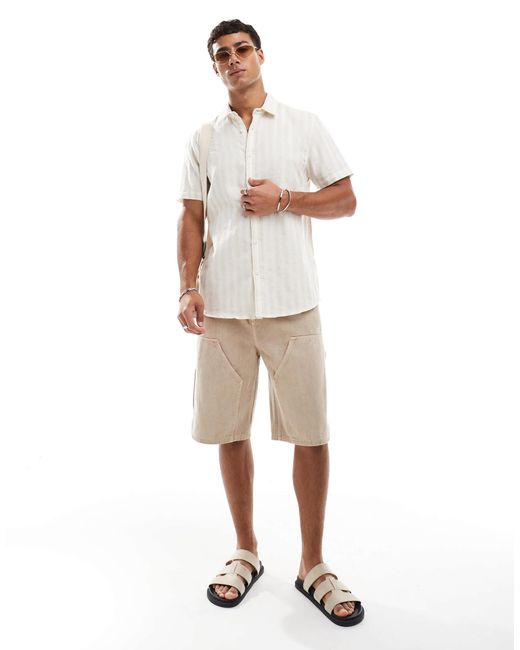 Threadbare – kurzärmliges hemd in White für Herren