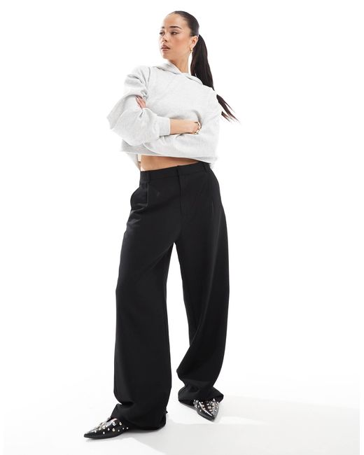 Pull&Bear White Wide Leg Tailored Trouser