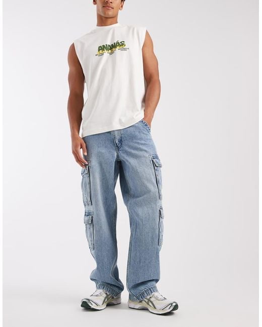 Vaqueros Cargo Baggy De Denim En Azul Medio Levi's de hombre de color Blue