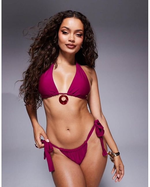 Top Bikini Bacca Con Disco di Candypants in Red