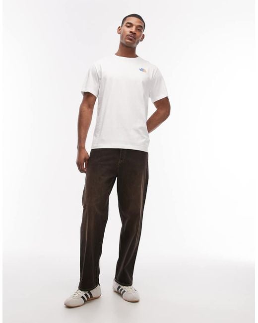 The North Face White Bubble Logo Backprint T-Shirt for men