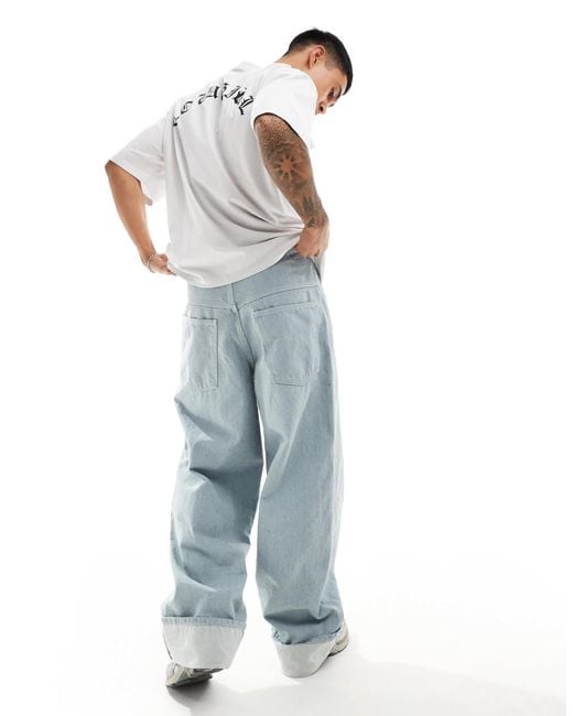 Collusion Blue X002 baggy Jeans for men