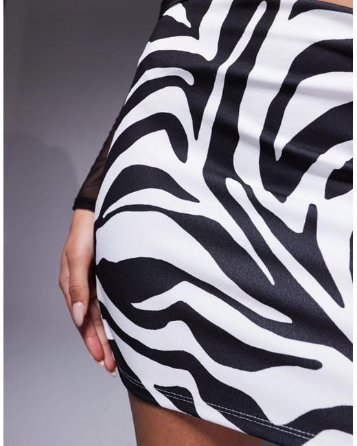 ASOS Low-rise Micro Skirt in Blue | Lyst