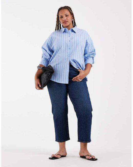 Vero Moda Blue Oversized Shirt