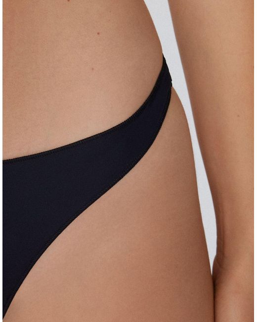 Tezenis Black Microfibre G-String