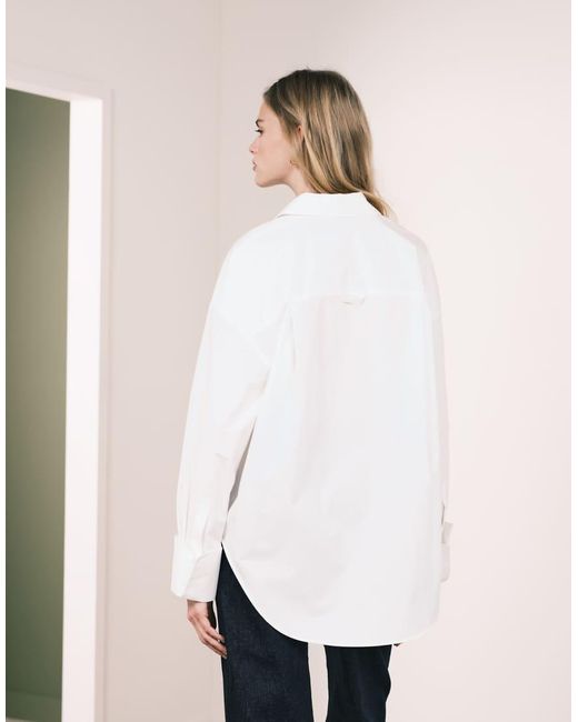 Camicia Oversize Bianca di ASOS in Natural