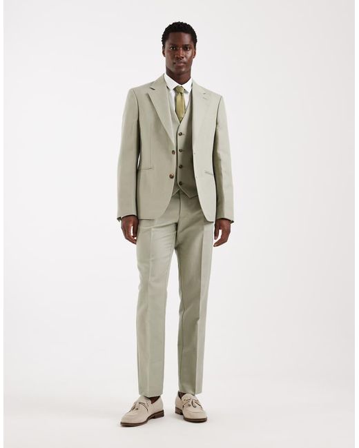 ASOS Natural Slim Suit Jacket for men