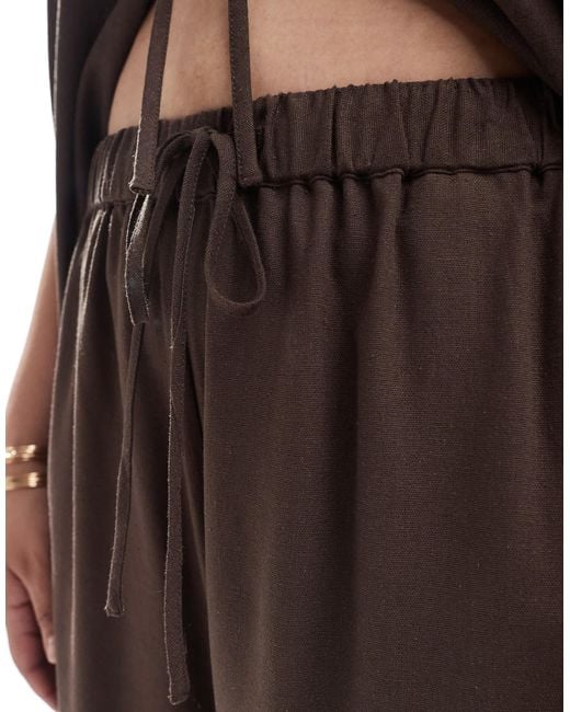Pieces Plus Brown Pieces Curve Short