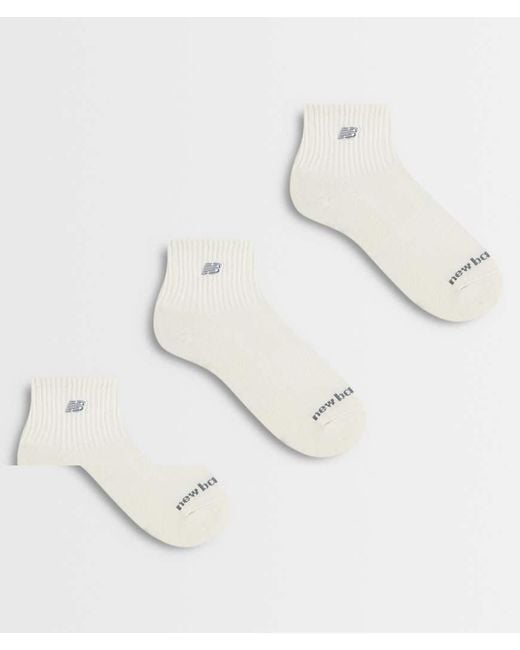 New Balance Natural Logo Patch 3 Pack Ankle Socks for men