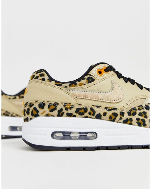 nike air max 1 trainers desert ore wheat leopard