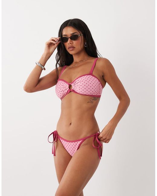 Peek & Beau Red Tie Side Bikini Bottom