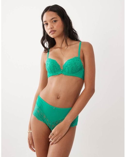 Ann Summers Green Sexy Lace Padded Plunge Bra