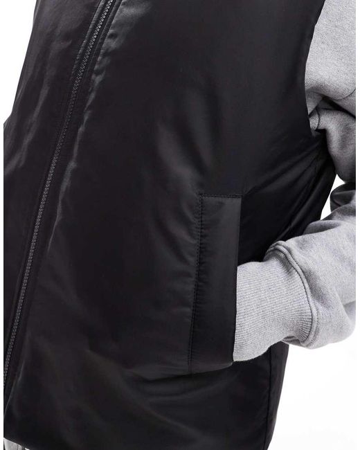 ASOS Cropped Gewatteerde Bodywarmer in het Gray voor heren