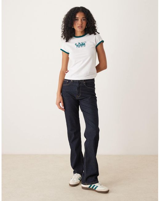 Calvin Klein White Calvin klein – ringer-t-shirt