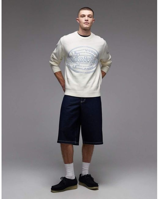 Dickies Gray Union Jacquard Sweater for men