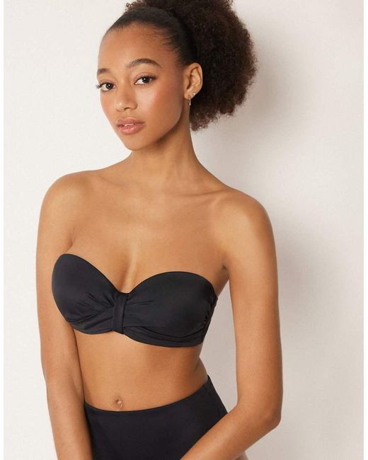 Calzedonia Black Fuller Bust Bandeau Bikini Top Premium Sculpt