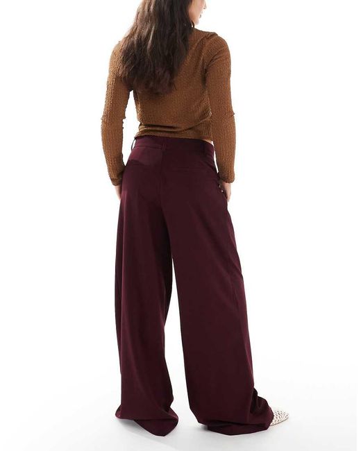 Cotton On Red Izzy Pleated Trousers
