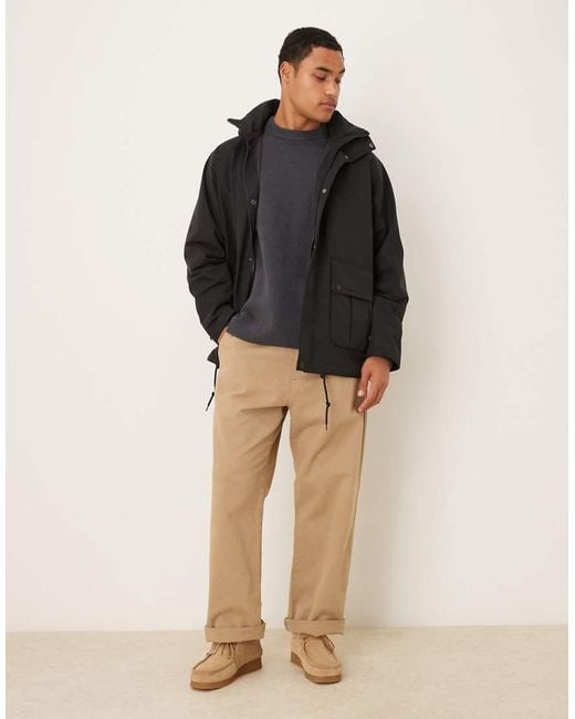 Barbour Black Re-Engineered Hooded Wading Spey Showerproof Jacket for men