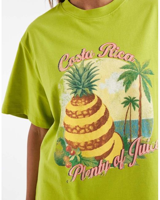 ASOS Green Oversized T-Shirt With Pineapple Fruit Graphic