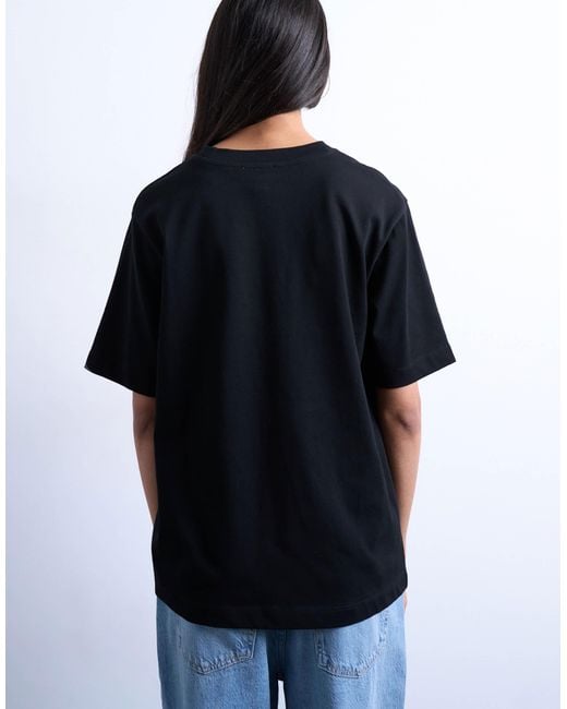 TOPSHOP Blue Premium Basic Short Sleeve Tee