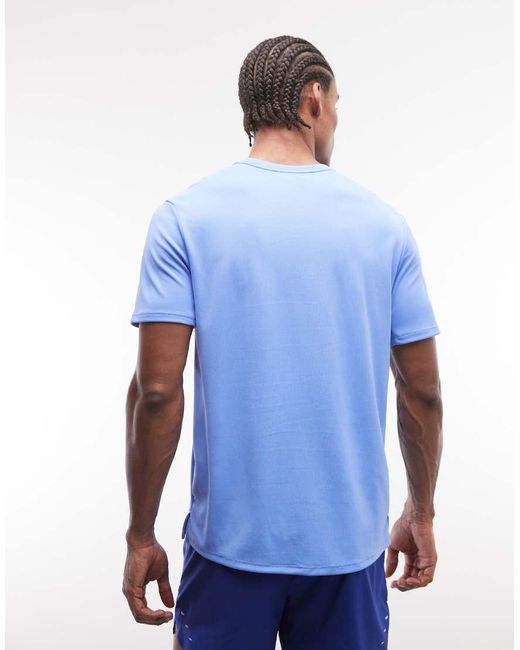 Nike Blue Miler Dri-fit Uv-protection T-shirt for men