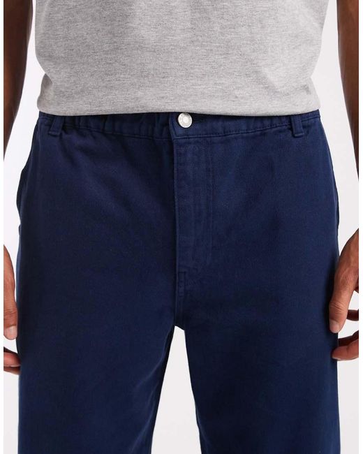 ASOS Blue Straight Fit Trousers for men