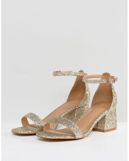 asos gold sandals