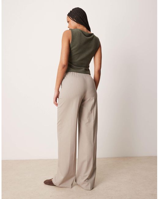 ASOS Natural Tall – elegante, locker geschnittene hose
