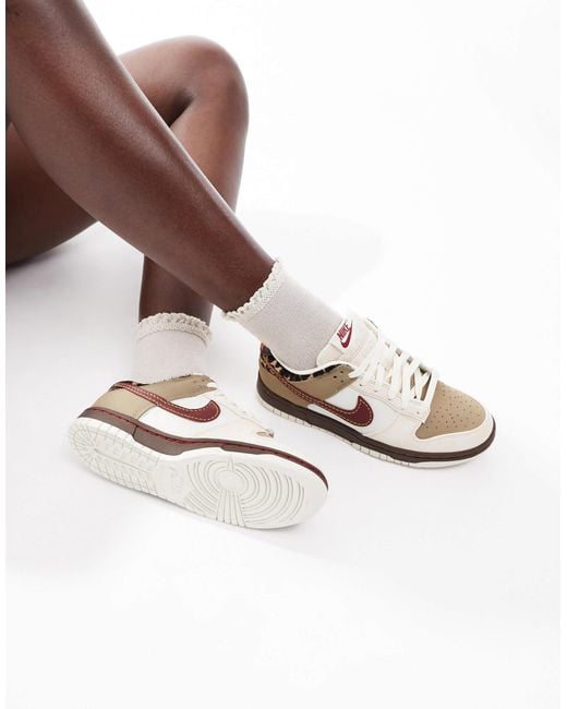 Nike White Dunk Low Top Sneakers