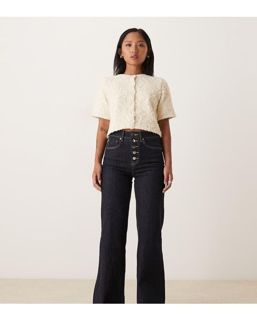 Gina Tricot White Tailored Flare Jeans