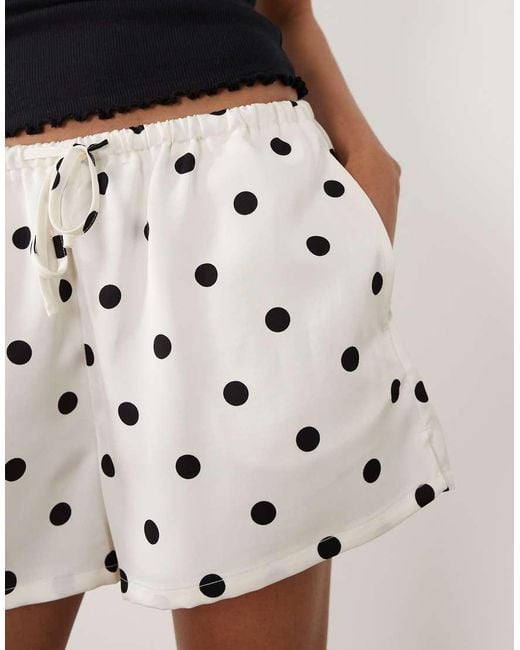 Gina Tricot Multicolor Satin Drawstring Shorts