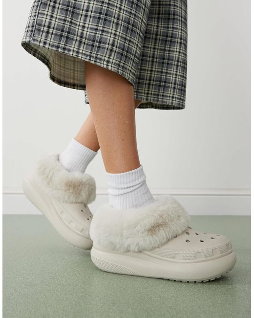 CROCSTM Green Furever Crush Fur Lined Clog