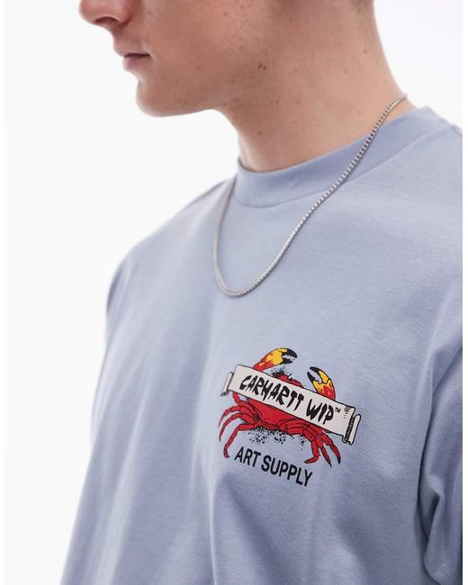 Carhartt T-Shirt Met Grafische Print in het Gray voor heren