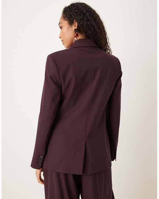 Mango Purple Capsule Wool Mix Tailored Blazer Co-Ord
