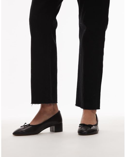 Mango Black Heeled Ballet Pump