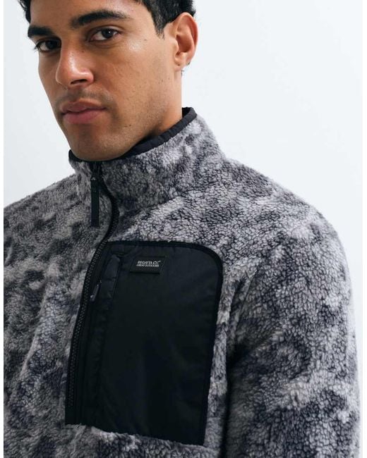 Regatta Blue Frankie Borg Half Zip Lightweight Fleece for men
